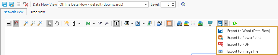 Export of the data Flow including Mappings into Word, PDF or an Image