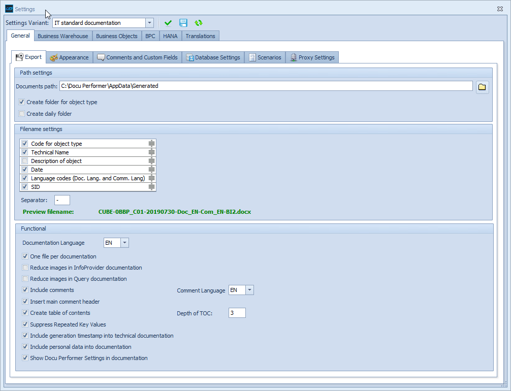 GIF showing the sorting of the filename elements