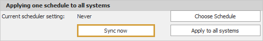 Sync Now button in the Scheduling area