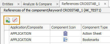 Hide references in comments and excel export button in the toolbar