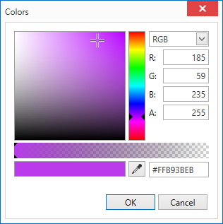 RGB color selector