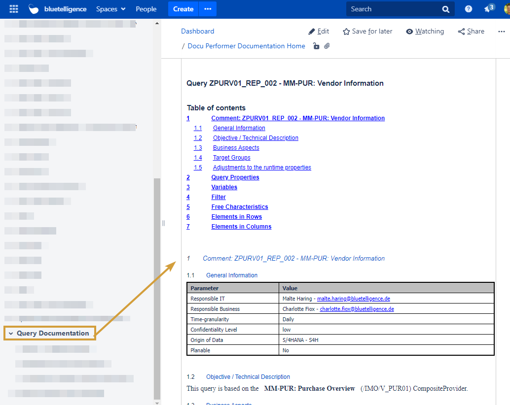 Documentation in Confluence