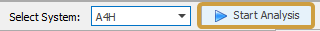System selection and Start Analysis button of the function