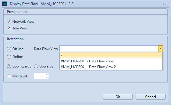 Properties of the Data Flow presentation