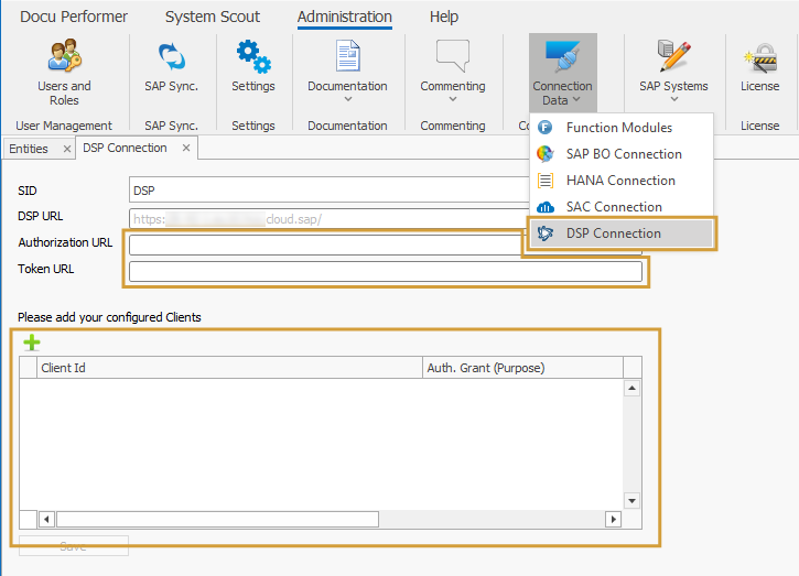 Required for DSP connection