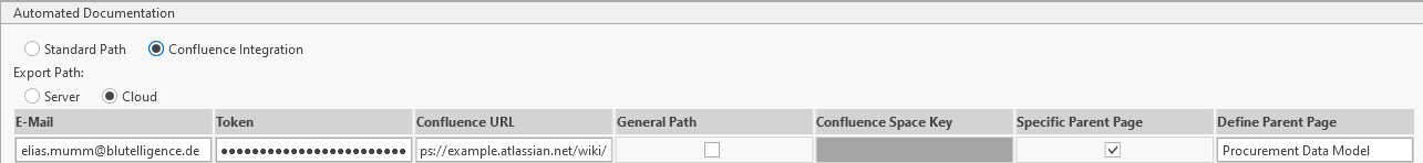 Confluence Export path