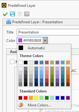 Color selection for the Layer