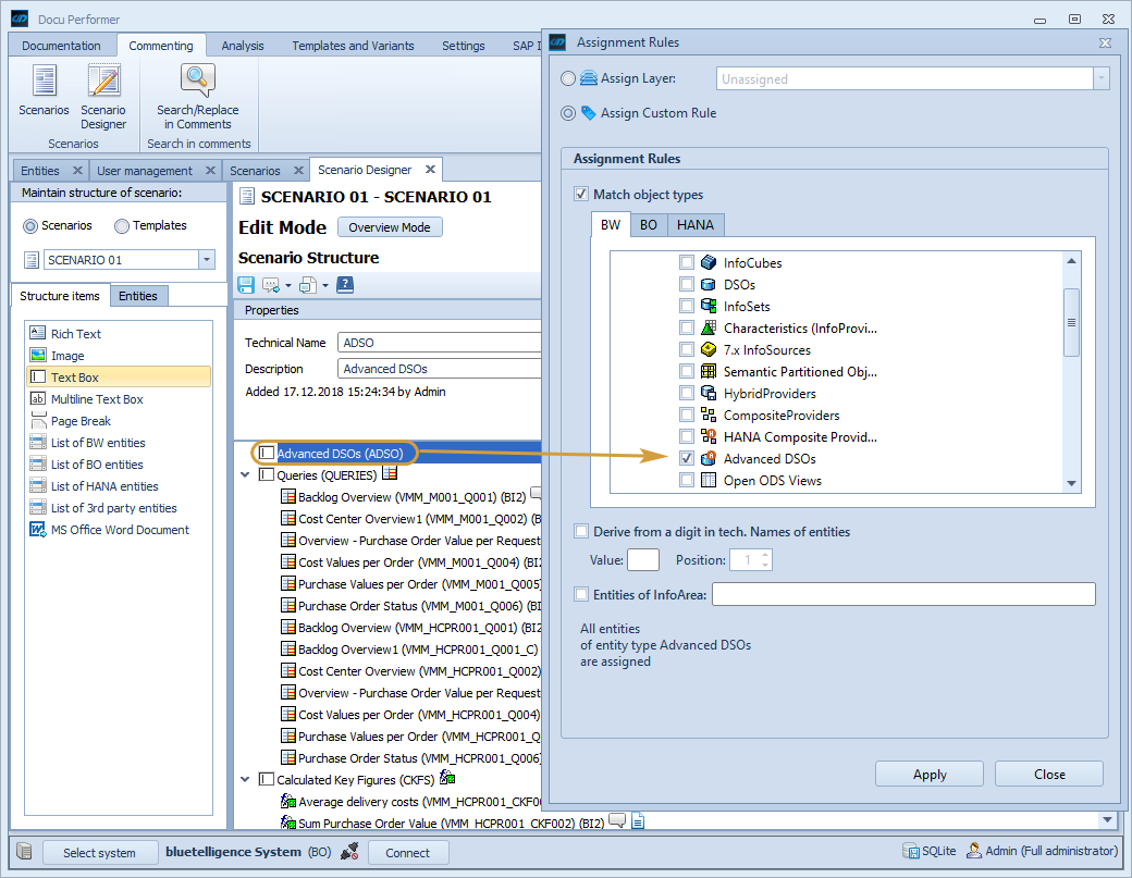 New Assignment Rule set for ADSOs