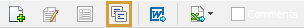Clone object button in the toolbar of the Modeling entities tab