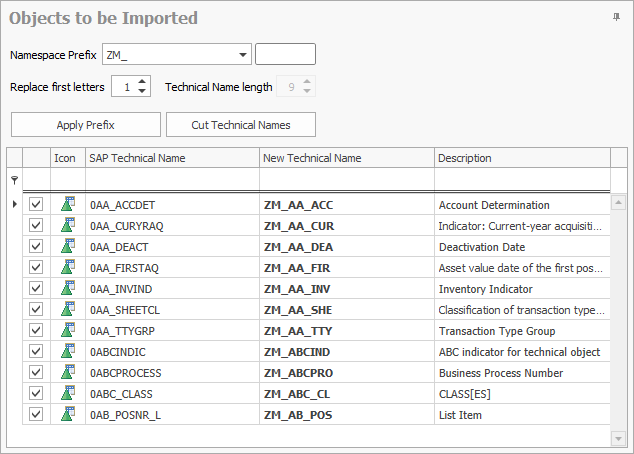 Technical Names changed to comply to the rules by replacing the first character and cutting names