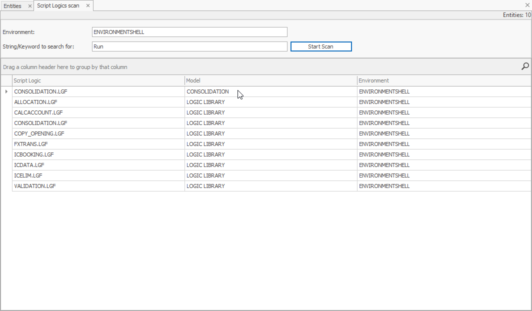GIF showing how to show the coding of a script logic via the context menu of the results
