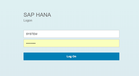 SAP HANA Login