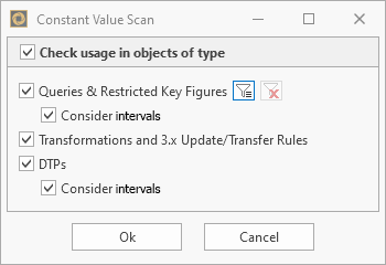 object type selection for scan