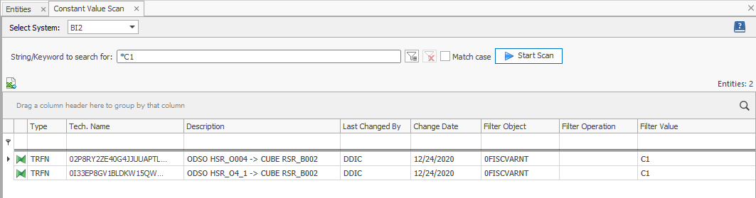 Results for Transformations and 3.x Update or Transfer Rules