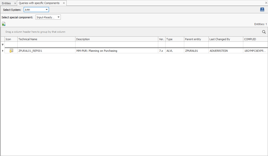 Result showing an Input-ready Query